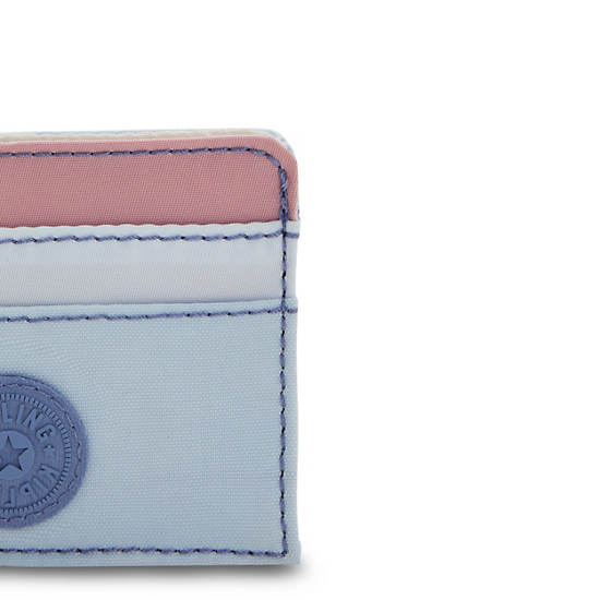 Kipling Cardy Card Holder Bags Light Blue Pink Block | AU 2054BE